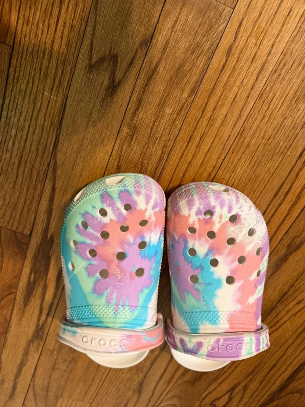 CROCS Classic Fresco/Multi Tie-Dye Graphic Clogs Shoes ~ M7 W9